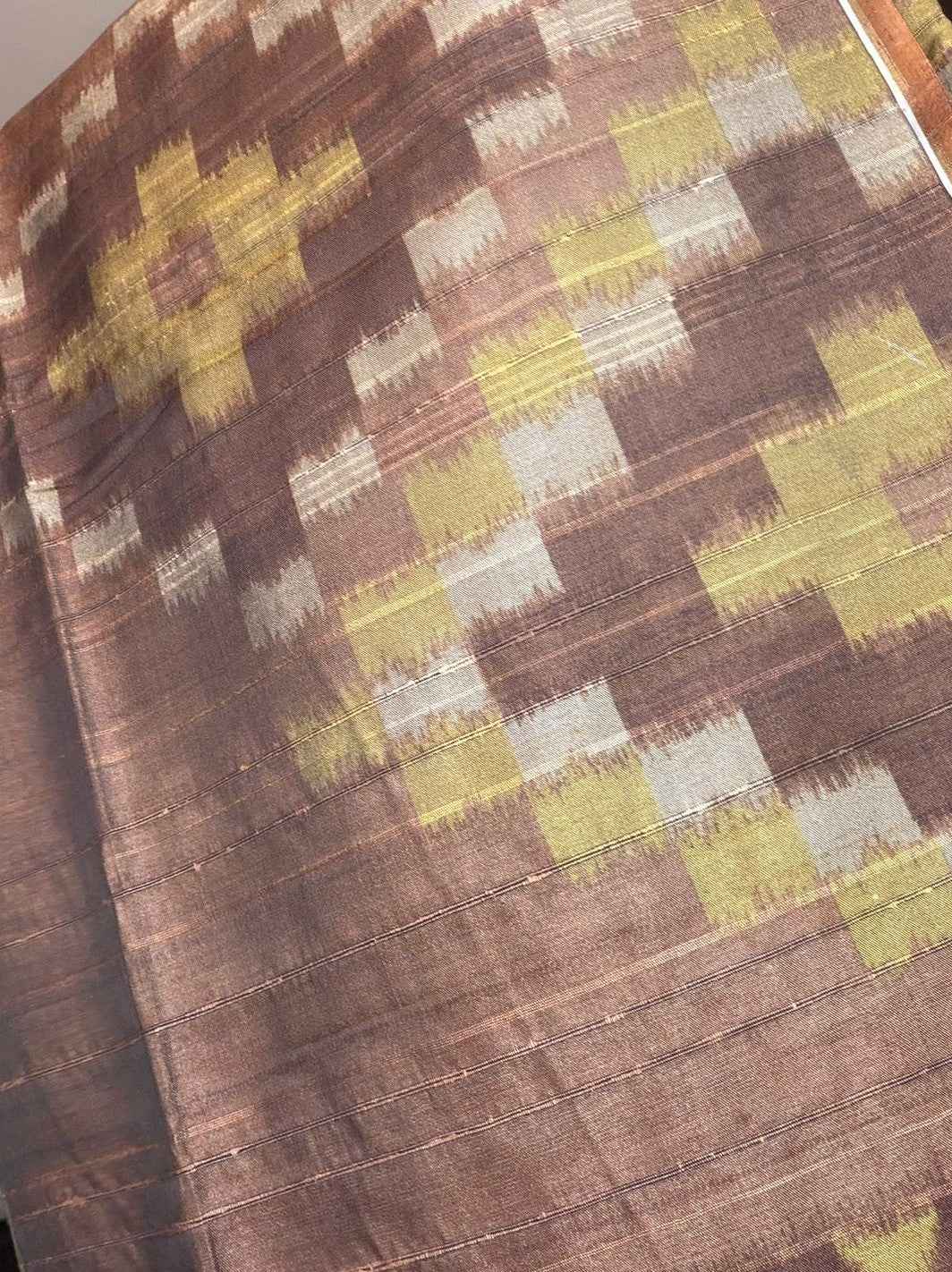 Brown Semi Tussar Ikkath Story