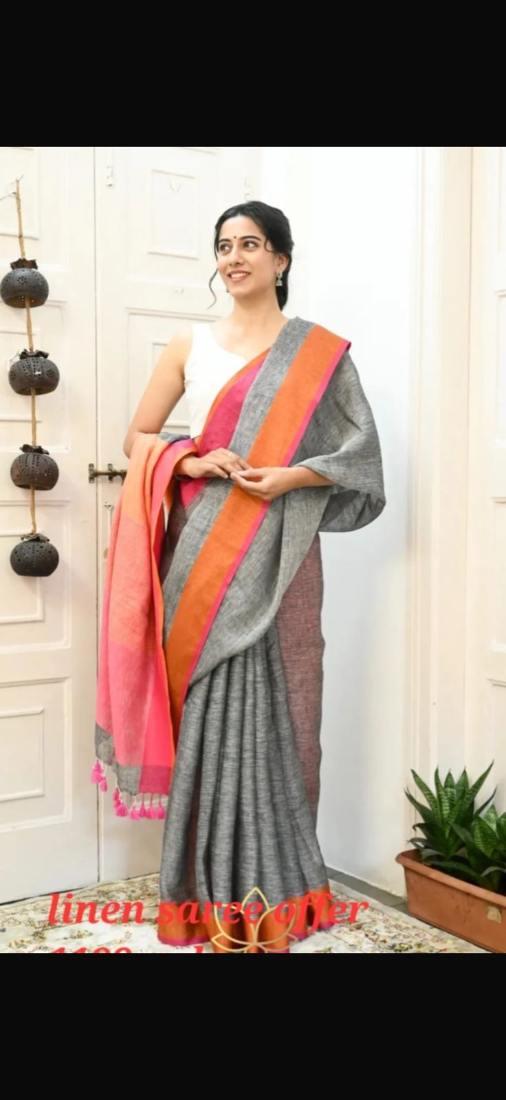 Yarn Linen Sarees - Vaidehi Sutra