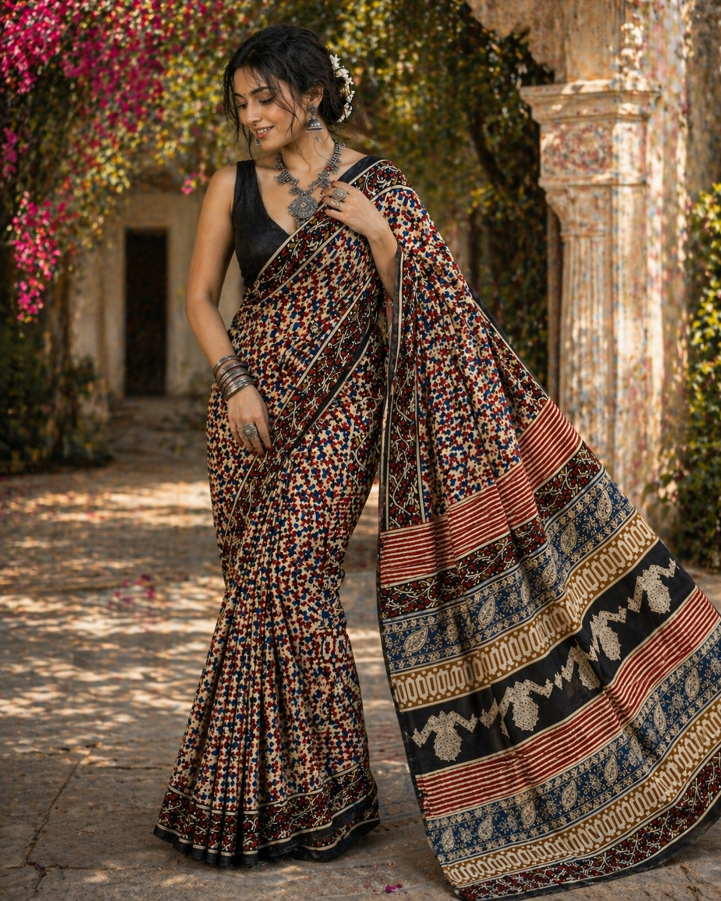 Mul cotton Kalamkari Saree