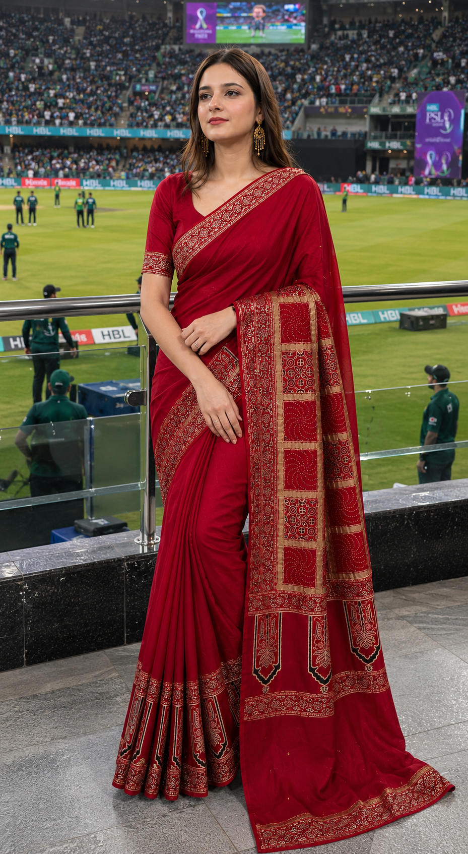 Red Zari Modal Silk Saree