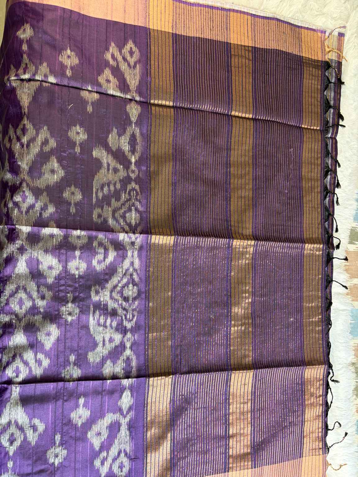 Purple Semi Tussar Ikkath Story