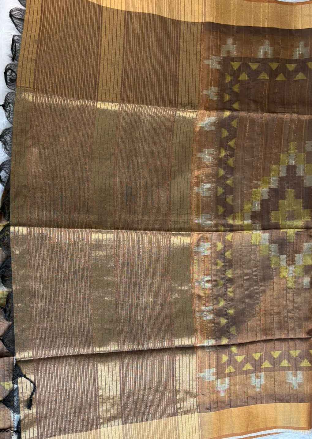 Brown Semi Tussar Ikkath Story