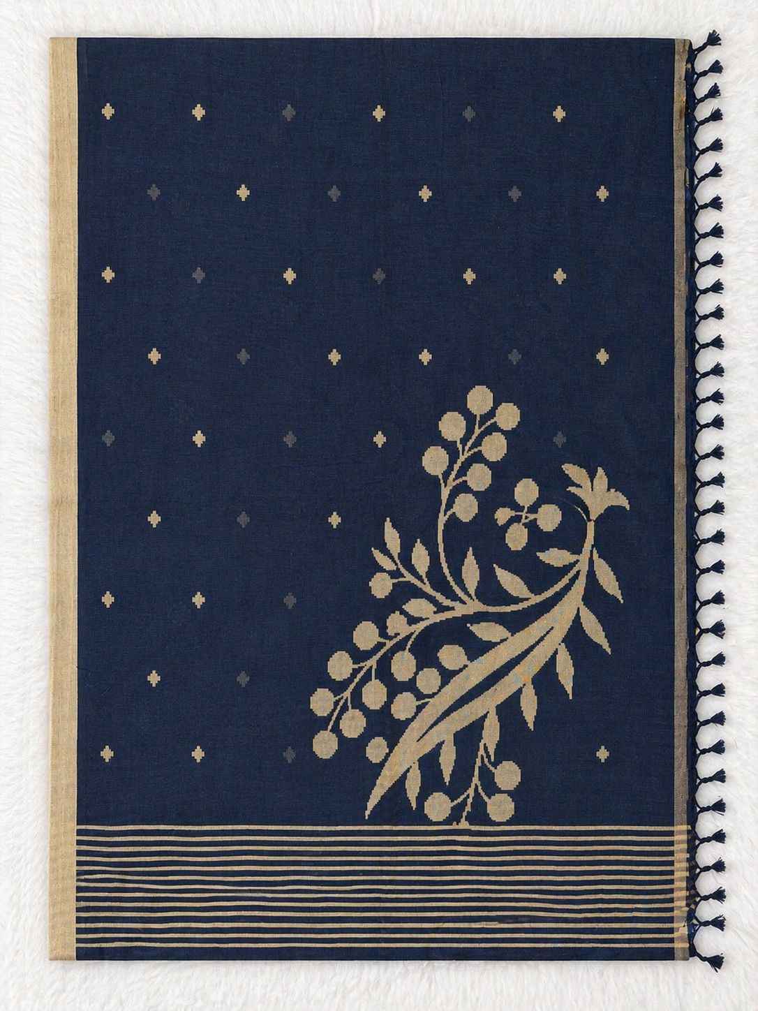 Navy Blue Mul Cotton