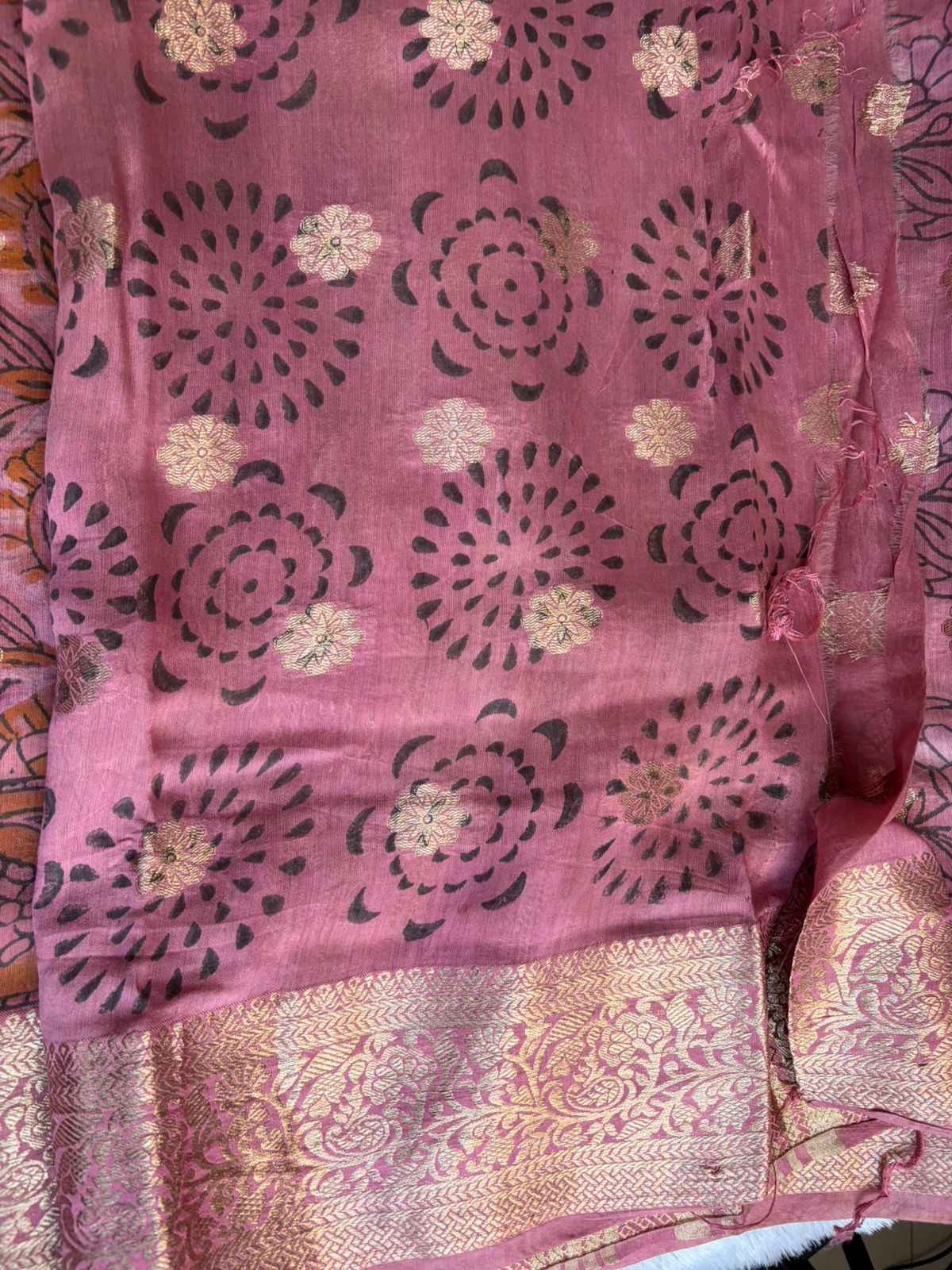 Pink Banaras Chanderi Silk