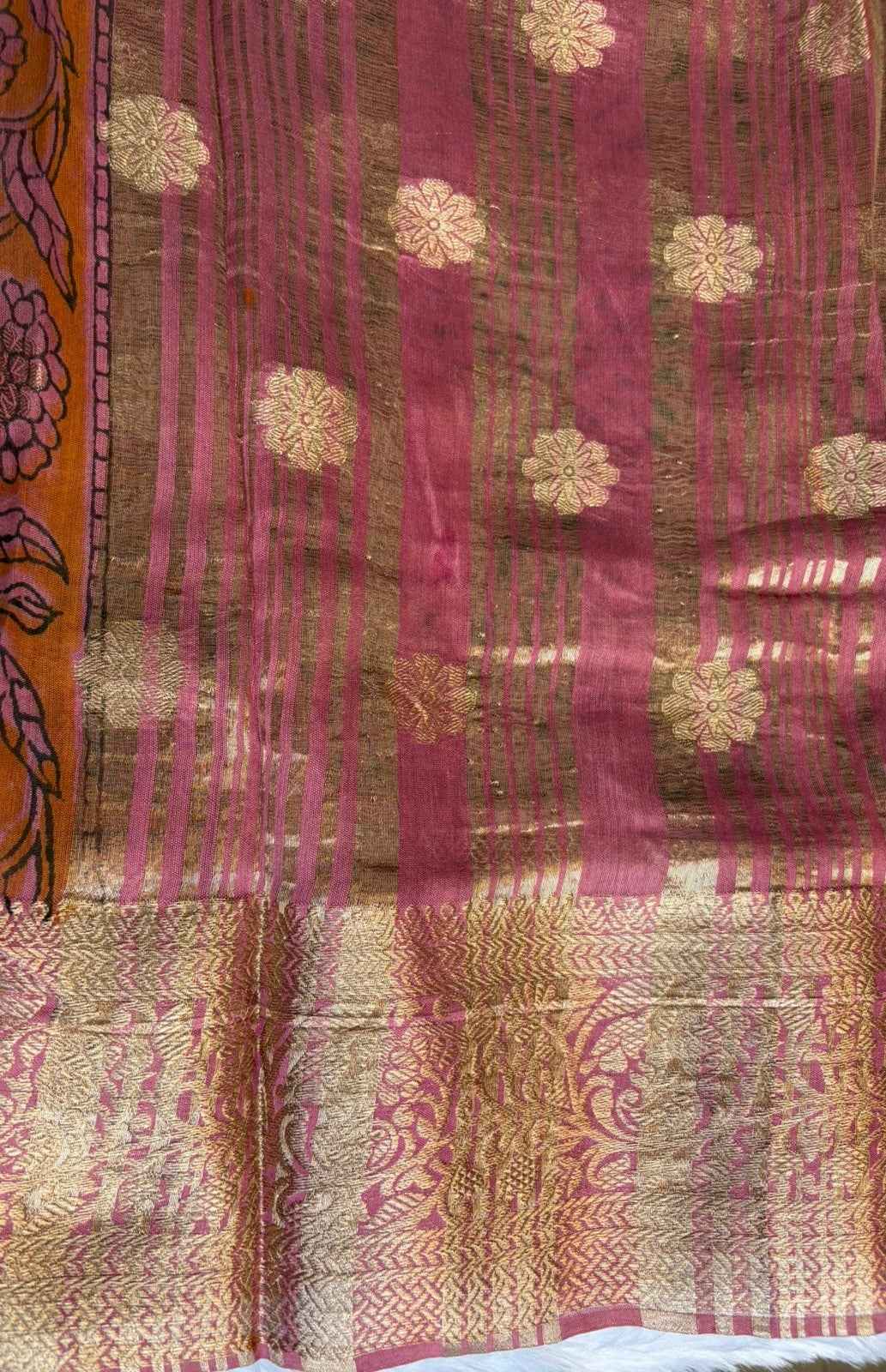 Pink Banaras Chanderi Silk