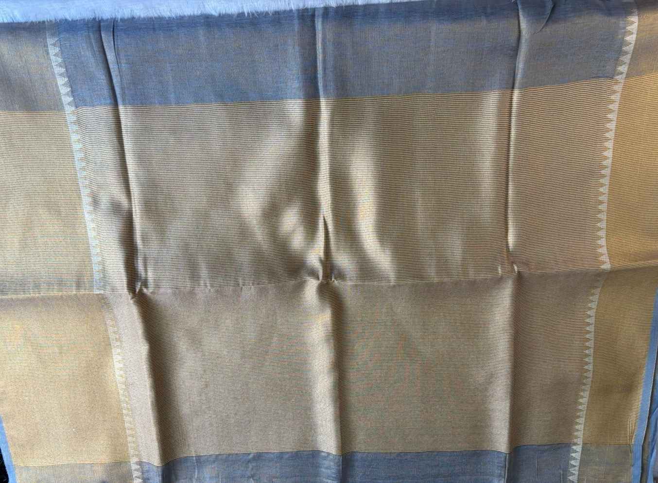 Blue Tissue Linen Saree