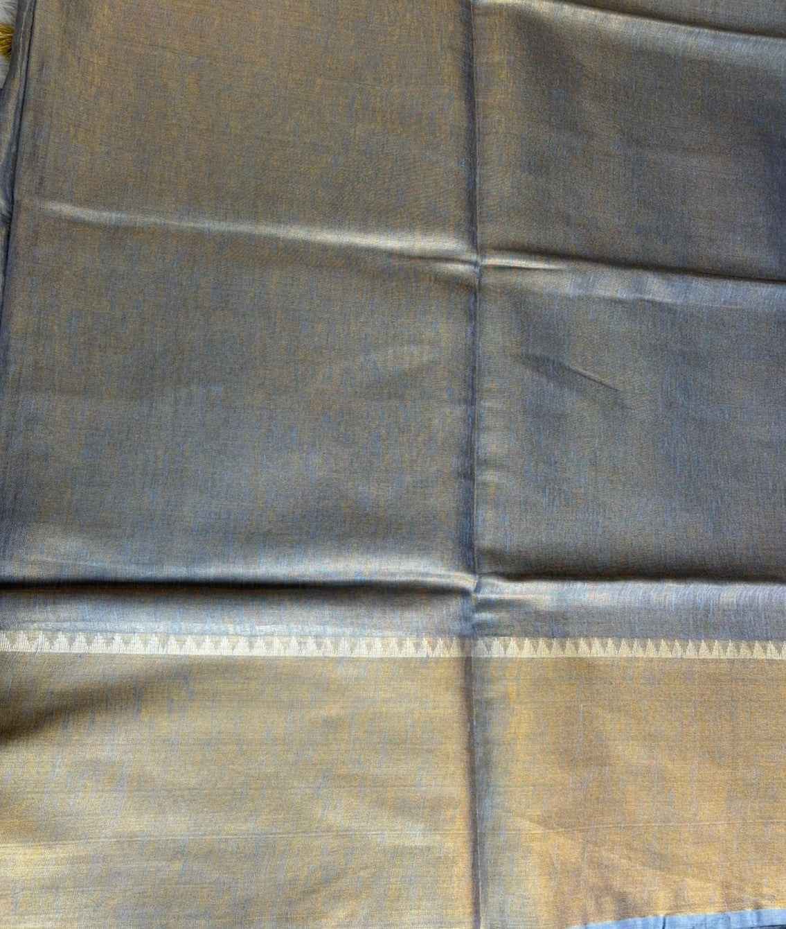 Blue Tissue Linen Saree