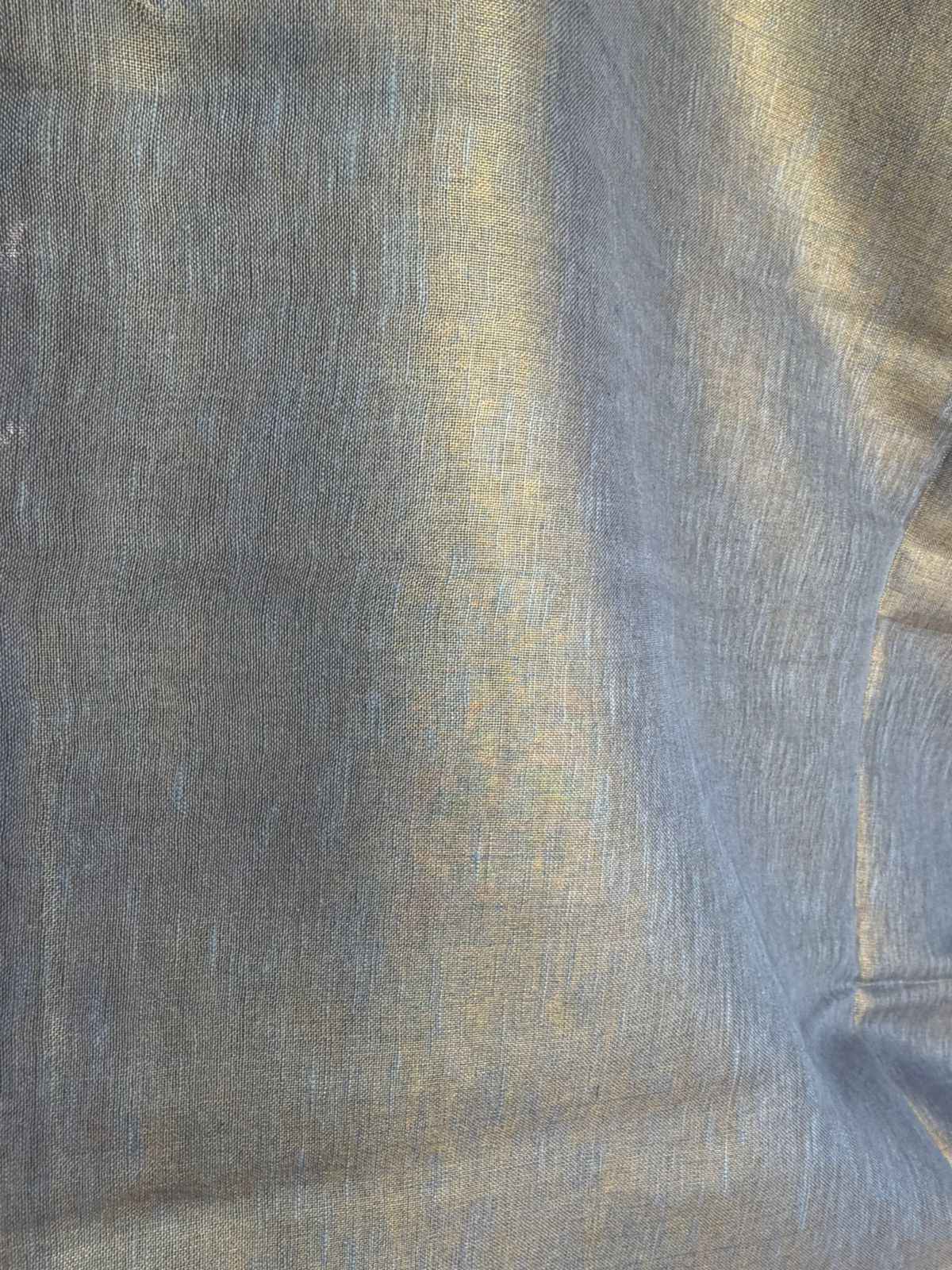 Blue Tissue Linen Saree