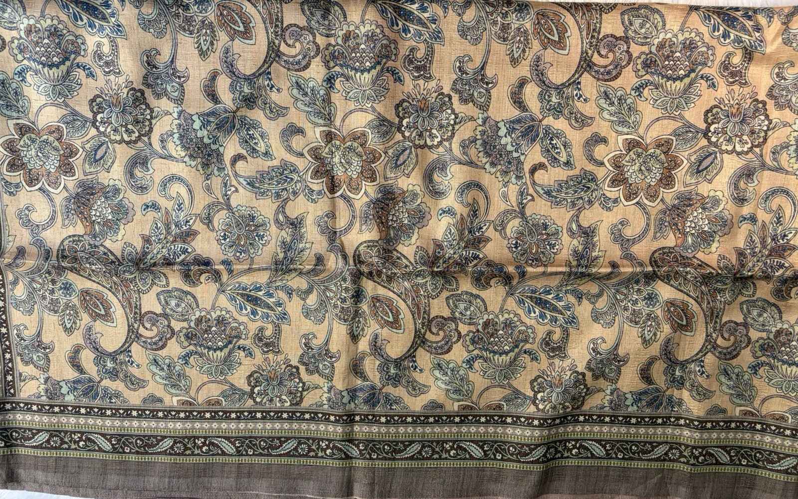Grey Momga Printed Tussar silk saree