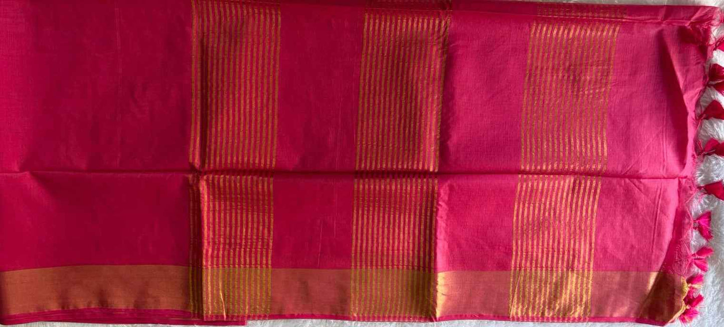 Rani Pink Kataan Silk Saree