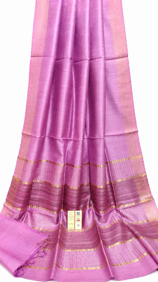 Pink Kataan Silk Saree