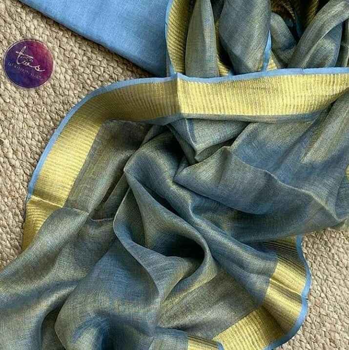 Blue Elegant Tissue Linen