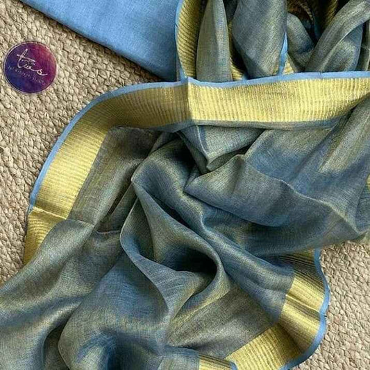 Blue Elegant Tissue Linen