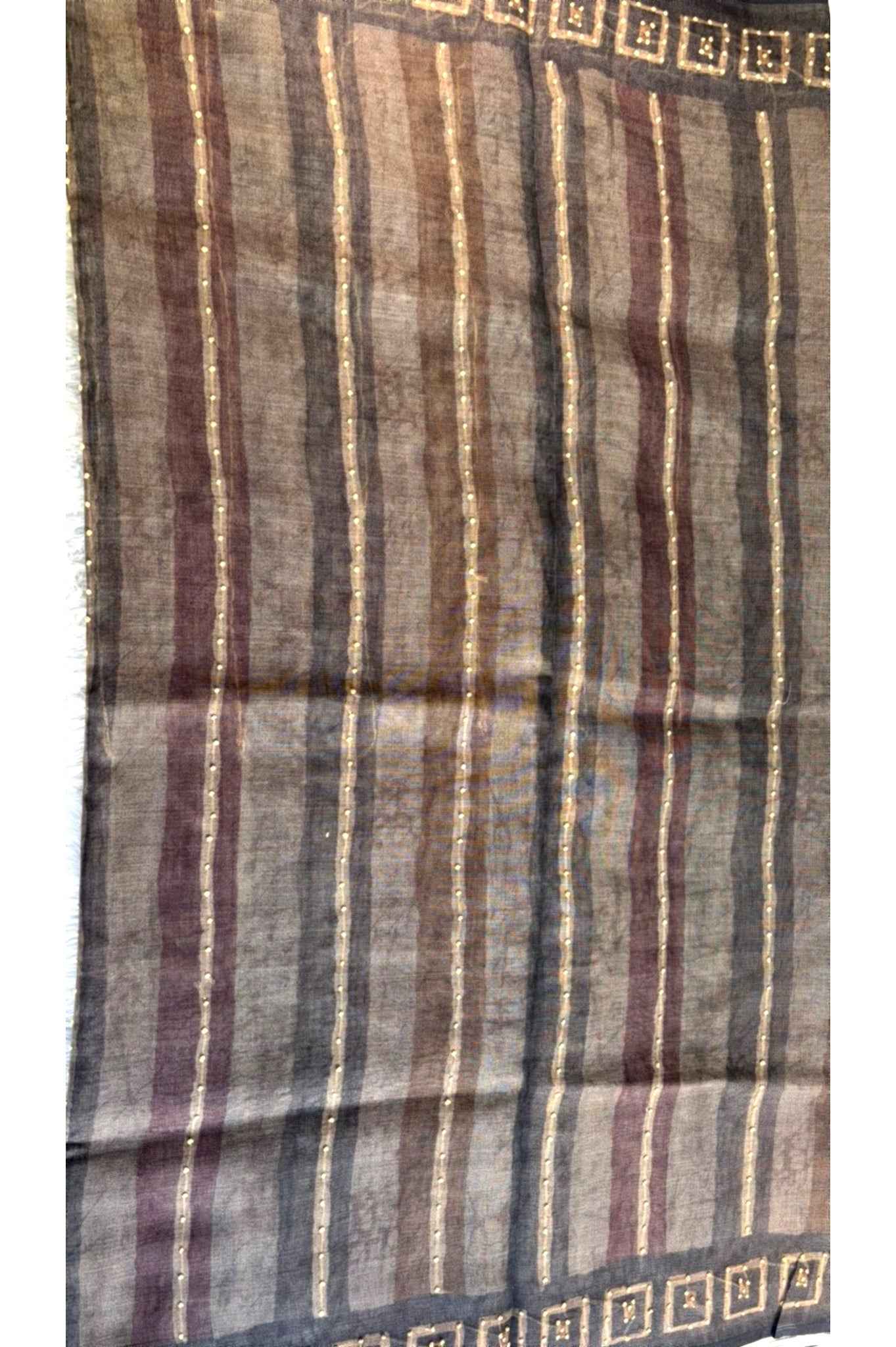 Grey  Tissue Leolin saree