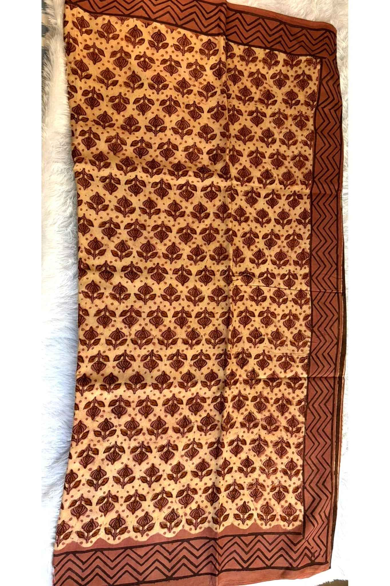 Brick Modal Muslin Saree
